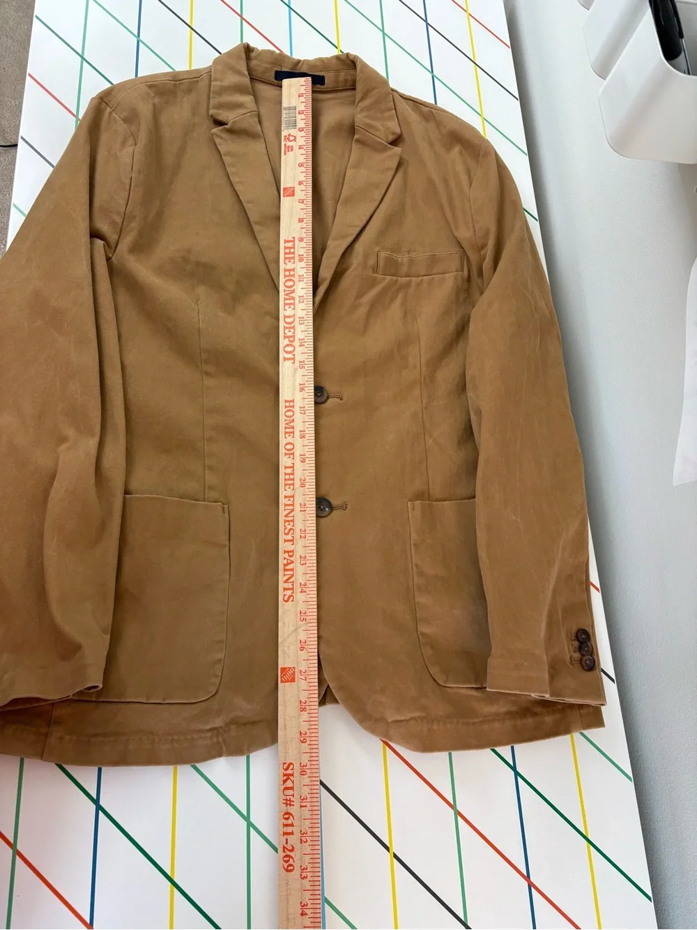 Old Navy Casual Blazer Size Large Creme Caramel EUC Light Academia 98% Cotton